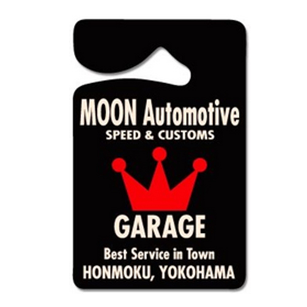 Placa Plaqueta Tag Decorativa Moon Automotive Garage Mooneyes