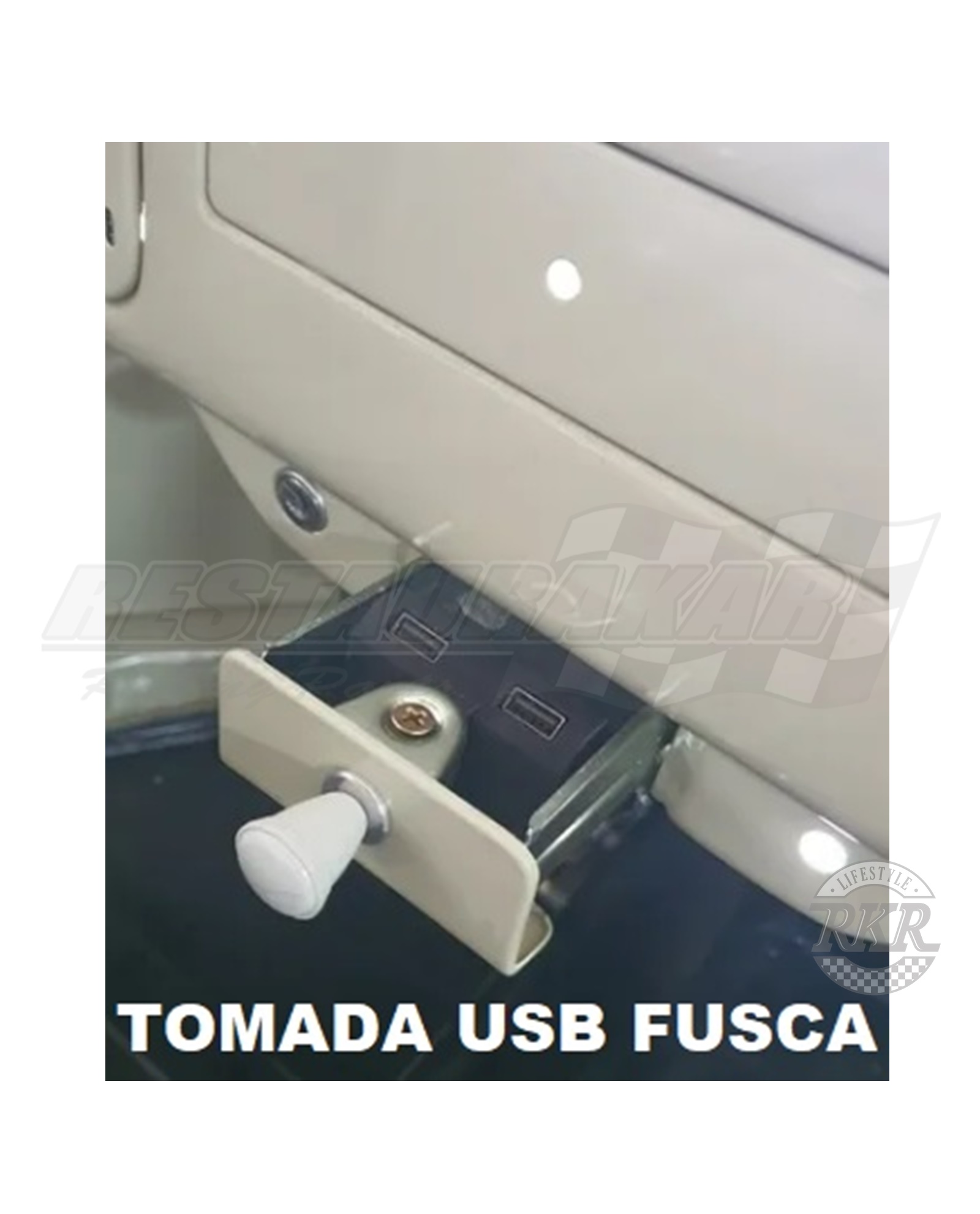 Tomada Carregador Celular USB Cinzeiro Fusca ou Kombi